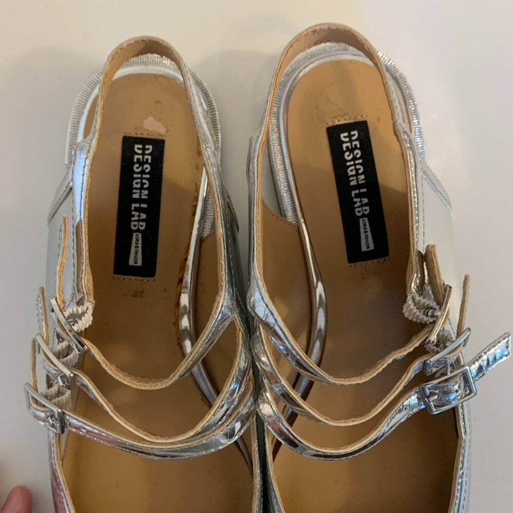 Design Lab Metallic Mary Janes Flats - Size 7 - Picture 8 of 9
